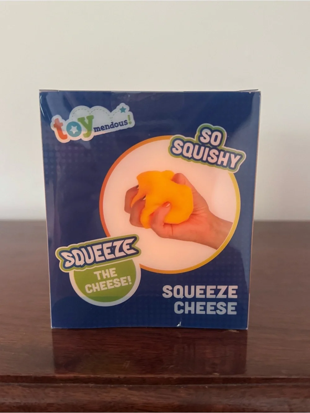 Toymendous Squeeze Cheese Squishy Stress Toy Viral TikTok NWT -FAST SHIPPING